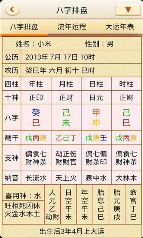 四柱命盤|四柱八字排盤程式